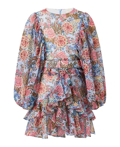 Marlo Girls' Iliana Sleeve Mini Dress - Little Kid, Big Kid In Multi