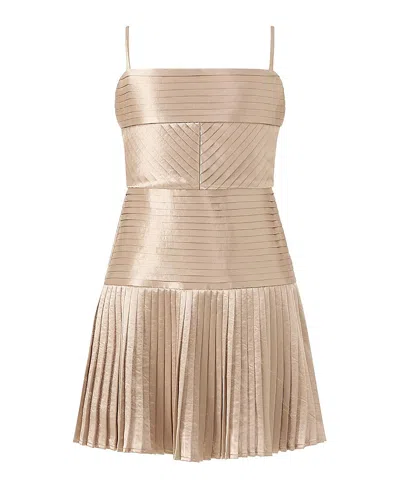 Marlo Girls' Jasmine Pleated Mini Dress - Little Kid, Big Kid In Brown