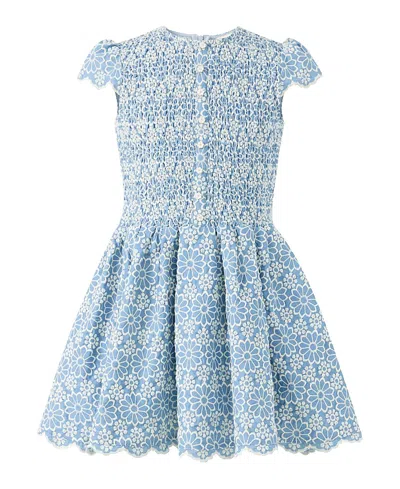 Marlo Girls' Kara Embroidered Mini Dress - Little Kid, Big Kid In Blue