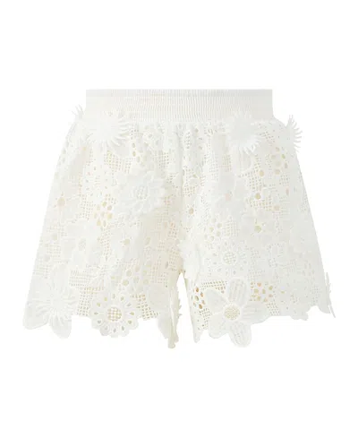 Marlo Girls' Lucinda Embroidered Shorts - Little Kid, Big Kid In White
