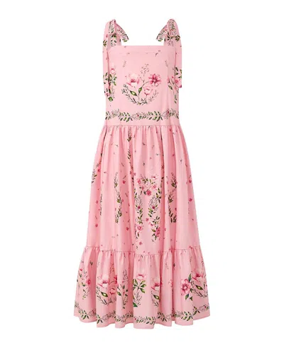 Marlo Girls' Melany Tiered Maxi Dress - Little Kid, Big Kid In Pink