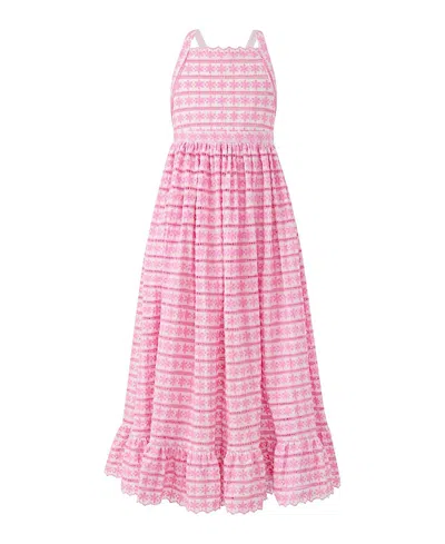 Marlo Girls' Odessa Embroidered Maxi Dress - Little Kid, Big Kid In Pink