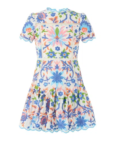 Marlo Girls' Sarah Embroidered Mini Dress - Little Kid, Big Kid In Blue