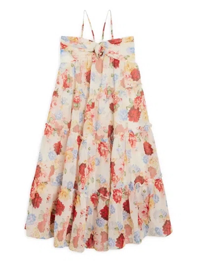 Marlo Kids' Holiday Maxi Dress In Neutrals