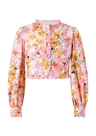 Marlo Kids Alessia Cotton Sleeve Top In Multi