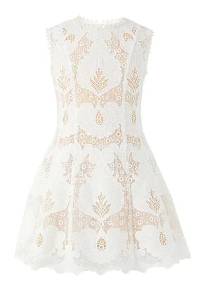 Marlo Kids Celia Lace Mini Dress In White
