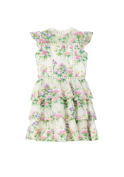 Marlo Kids Clementine Embroidered Mini Dress In Multi