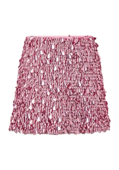 Marlo Kids Davina Sequin Mini Skirt In Pink