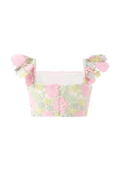 Marlo Kids Estella Embroidered Top In Multi