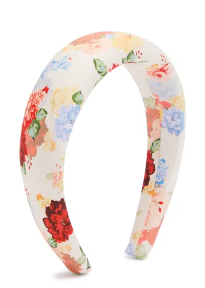 Marlo Kids Holiday Floral-print Cotton Headband In Multicoloured