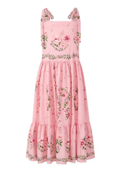 Marlo Kids Melany Tiered Maxi Dress In Pink