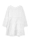 Marlo Kids Wonderland Tiered Guipure Lace Dress In White