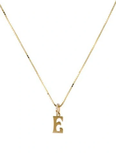 Pre-owned Marlo Laz 14k Diamond Initial Pendant, 16" In Multi