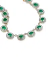 Marlo Laz Alexandra 14k White And Yellow Gold Emerald Necklace In Green