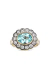 Marlo Laz Alexandra 14k Yellow Gold  Aquamarine Ring In Metallic