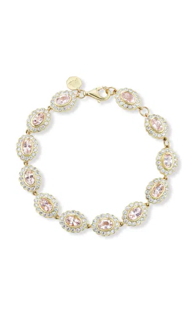 Marlo Laz Ali 14k Yellow Gold; Diamond And Morganite Bracelet In Light Pink