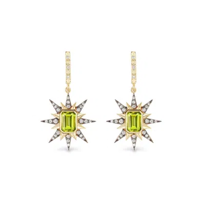 Marlo Laz Genevieve Starburst Earrings In Gold