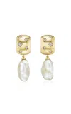 Marlo Laz La Perla 14k Yellow Gold Earrings