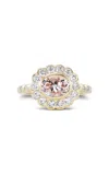 Marlo Laz Lexie 14k Yellow Gold; Diamond; And Morganite Ring In Light Pink