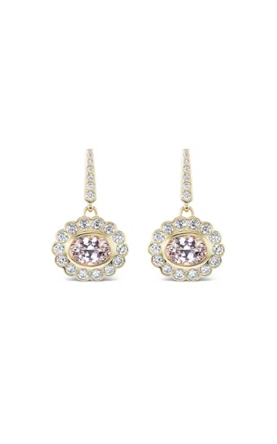 Marlo Laz Lexie 14k Yellow Gold Morganite Earrings In Light Pink