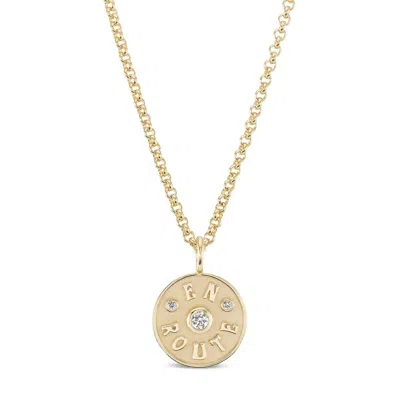Marlo Laz Mini En Route Necklace In Gold