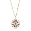 Marlo Laz Mini Porte Bonheur Diamond Necklace In Blue Sapphire