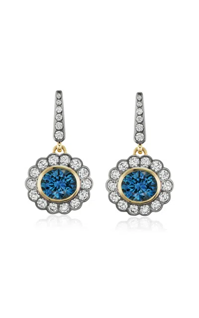 Marlo Laz Montana Sapphire Alexandra Earrings In Blue