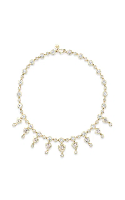 Marlo Laz Mountain Of Light 14k Yellow Gold Diamond; Topaz Necklace
