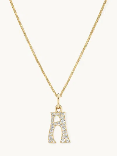 Marlo Laz Pave Diamond Initial Necklace In Gold