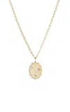 Marlo Laz Per Chi Sogna Mini 14k Yellow Gold Diamond Necklace