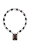 Marlo Laz The Rhiannon 14k Yellow Gold Diamond; Topaz Necklace In Red