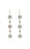 Marlo Laz The Stella 14k Yellow Gold Diamond Earrings In White