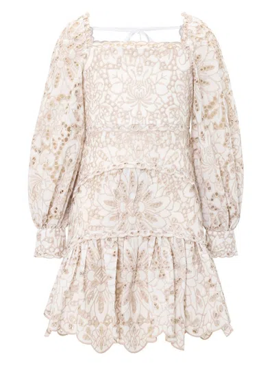 Marlo Kids' Lily Dress In Neutrals