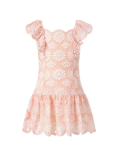 Marlo Ruffled Mini Dress In Orange