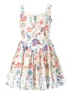 Marlo Serena Embroidered-ruffled Dress In White