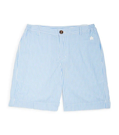 Marlo Kids'  Striped Magnus Shorts (3-16 Years) In Blue