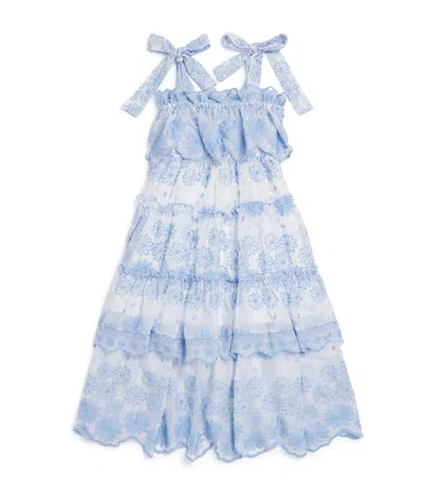 Marlo Kids' Tiered Lena Dress In Blue