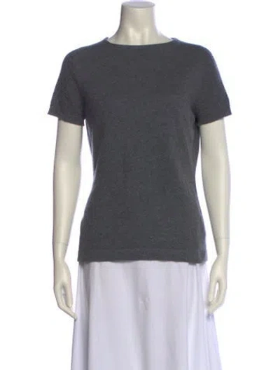 Pre-owned Marlowe Cashmere Bateau Neckline Sweater In Gray