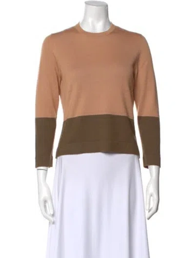 Pre-owned Marlowe Cashmere Striped Sweater In Brown