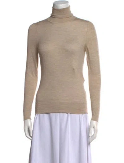 Pre-owned Marlowe Cashmere Turtleneck Sweater In Neutral