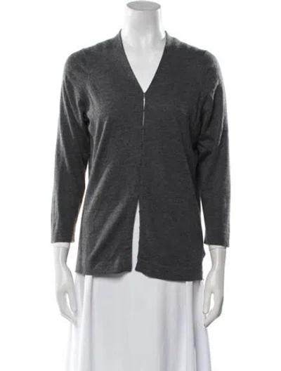 Pre-owned Marlowe Cashmere V-neck Sweater In Gray
