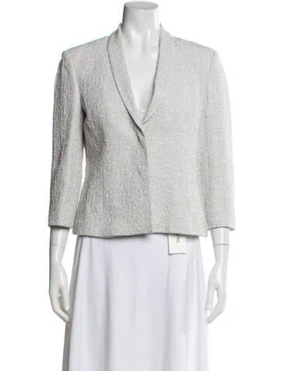 Pre-owned Marlowe Nylon Tweed Pattern Jacket In White