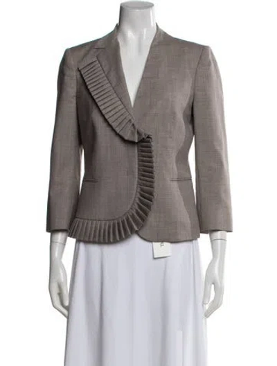 Pre-owned Marlowe Wool Blazer In Neutral