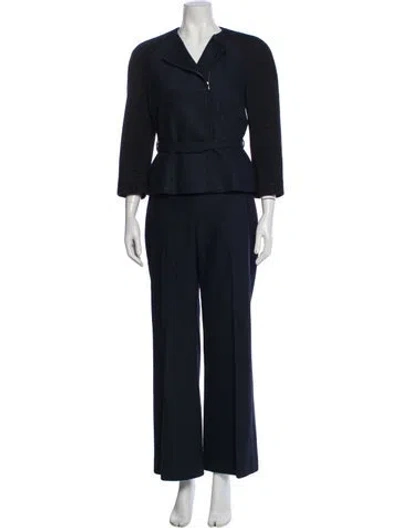 Pre-owned Marlowe Wool Pant Set In Blue