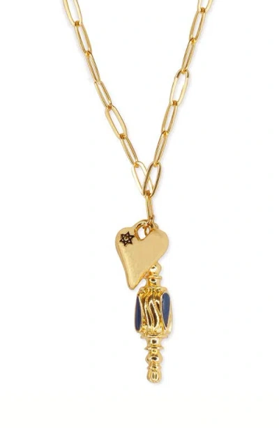 Marlyn Schiff Aliza Pendant Necklace In Gold