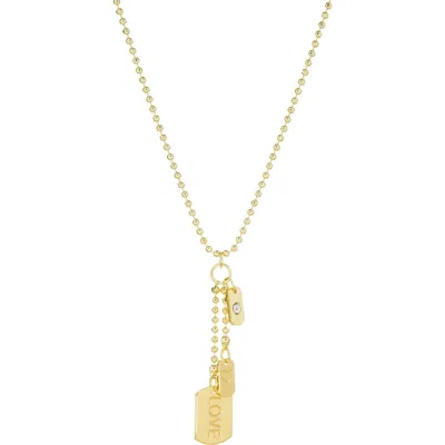 Marlyn Schiff Ball Chain Charm Pendant Necklace In Gold