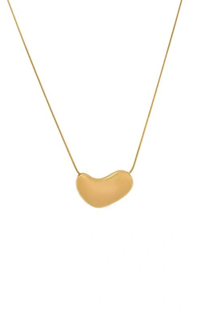 Marlyn Schiff Beaded Heart Pendant Necklace In Gold