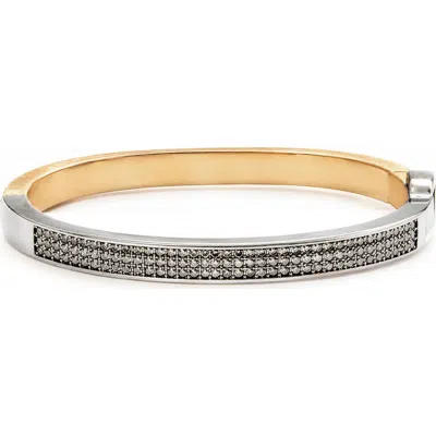 Marlyn Schiff Bella Pavé Bangle In Silver Clear