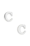 Marlyn Schiff Block Letter Initial Stud Earrings