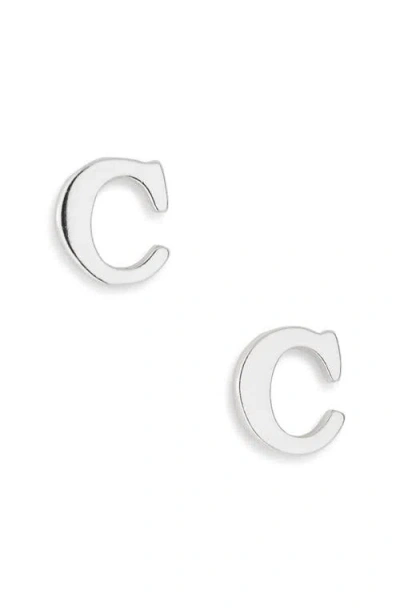 Marlyn Schiff Block Letter Initial Stud Earrings